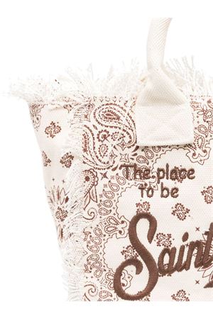 cream and brown cotton bag SAINT BARTH KIDS | COL000102565L